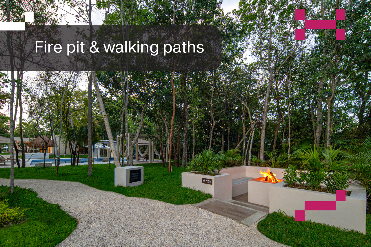 Selva Escondida-amenities-fire pit paths