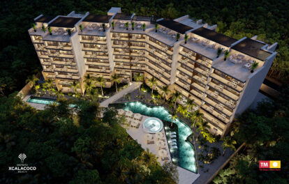 Distrito Xcalacoco Beach aerial view