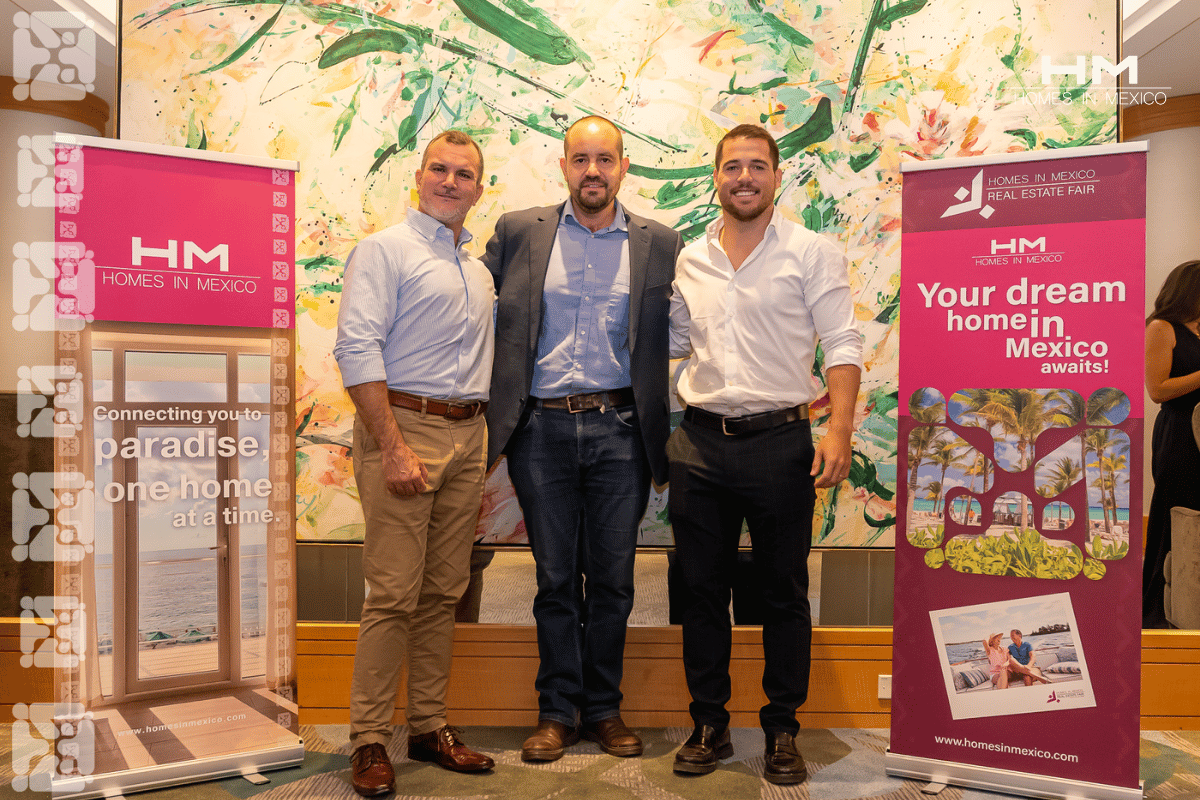 From lefto to right: Marcelo Ramírez (CCO Grupo Emerita), Benjamin Monroy (CEO, Homes in Mexico), and Carlos "Cali" Palma (CEO, Grupo Emerita)