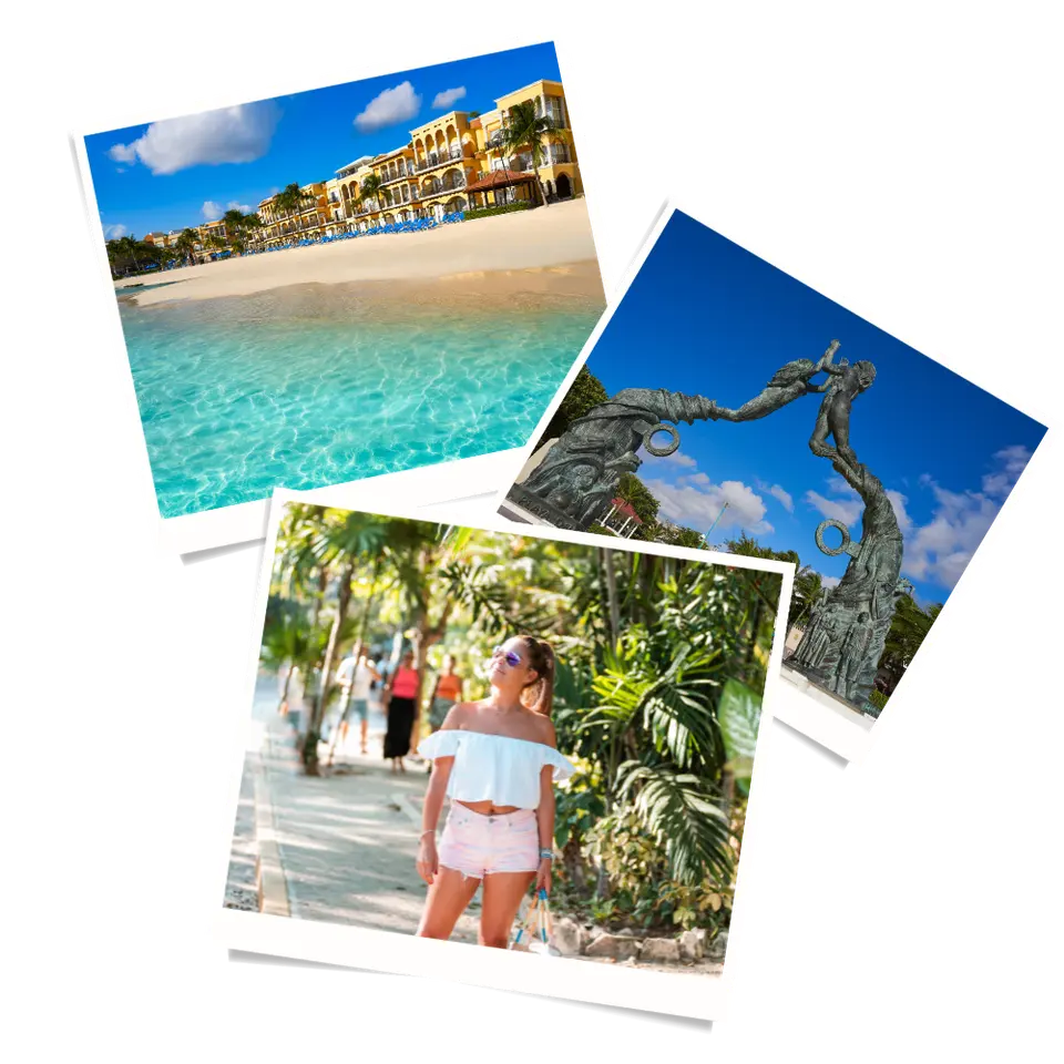 instant pictures of Playa del Carmen